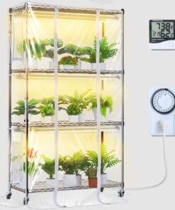 VEVOR Indoor Greenhouse with 180W Full Spectrum Grow Light