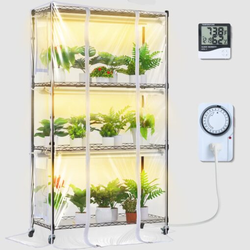 VEVOR Indoor Greenhouse with 180W Full Spectrum Grow Light