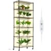 VEVOR 6 Tier Plant Stand with 150W Grow Lights