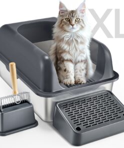 VEVOR Stainless Steel Cat Litter Box