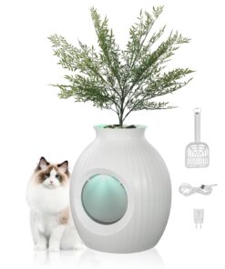 VEVOR Odor-Control Hidden Cat Litter Box with Artificial Plant