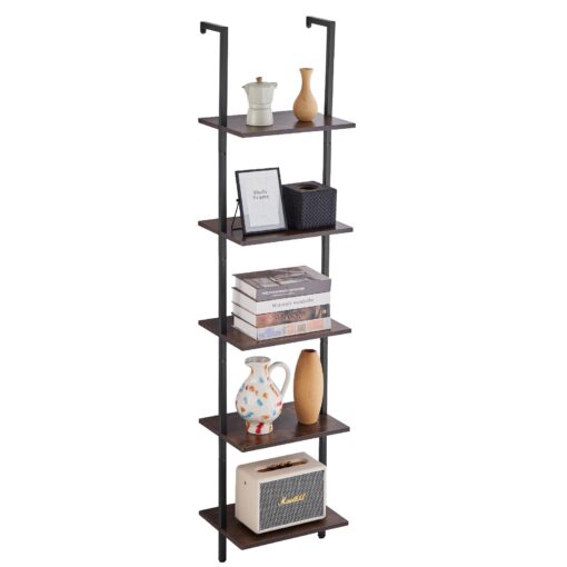 VEVOR Industrial Wall Mount Pipe Shelf 5 Tier 40x30cm with Strong Load Capacity