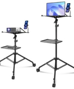 VEVOR Adjustable Projector and Laptop Stand with Wheels