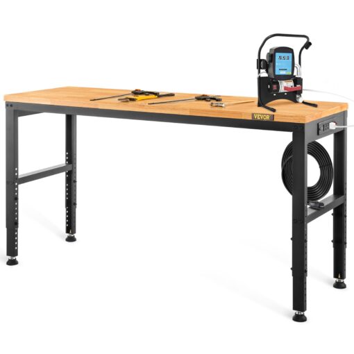 VEVOR Adjustable Height Workbench with Power Outlet