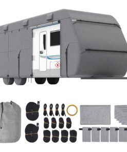 VEVOR Waterproof Sun-proof RV Cover 7.3-8.2m (24-27 ft) Class A Camper with Tire Covers