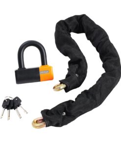 VEVOR Heavy-Duty 1m (3.28 Ft) Bicycle and Motorcycle Chain Lock with 4 Spare Keys