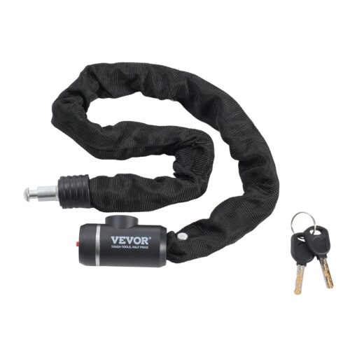 VEVOR Heavy Duty 85 cm 279 Ft Bike Chain Lock with 8mm Steel Links and 2 Keys