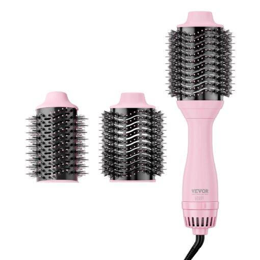 VEVOR Hair Blow Dryer Brush Ionic Hot Air Styling Brush with 66 cm 75 cm Heads