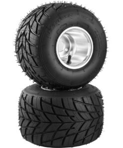VEVOR Go Kart Rear Wheels with Rain Tires 28x18 cm (11x7.1-5) for Radio Flyer Wagon and More