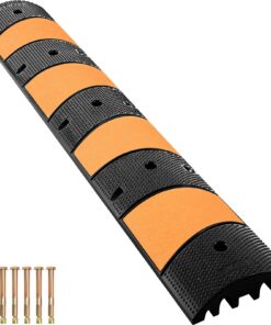 VEVOR modulāra gumijas ātruma barjeras ar kabeļu aizsargierīci 185 cm (6 pēdas), 2 kanāli