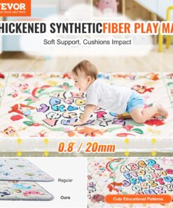 Mīksts, sabiezināts rāpošanas paklājiņš ar izglītojošiem rakstiem