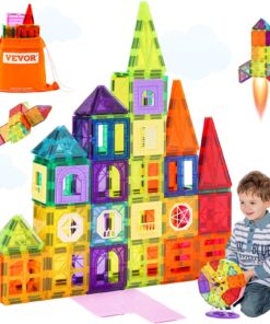 VEVOR 181 gab. magnētisko klucīšu komplekts bērniem - ietver arī automašīnas bāzi