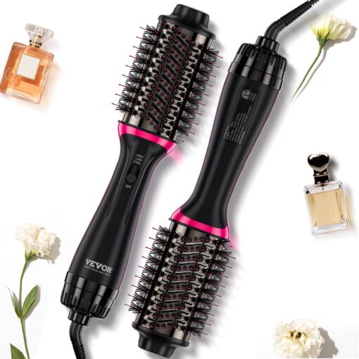 VEVOR 4 in 1 Ionic Hair Dryer Brush Styler Volumizer with 65mm 256 inch Oval Barrel