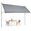 VEVOR 452x119m Retractable Patio Awning Sunshade with Crank Handle