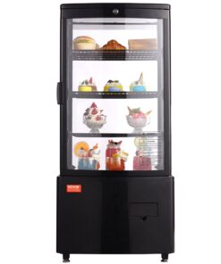 VEVOR 85L/3 cu.ft 3-Tier Refrigerated Display Case with LED Lighting and Digital Control