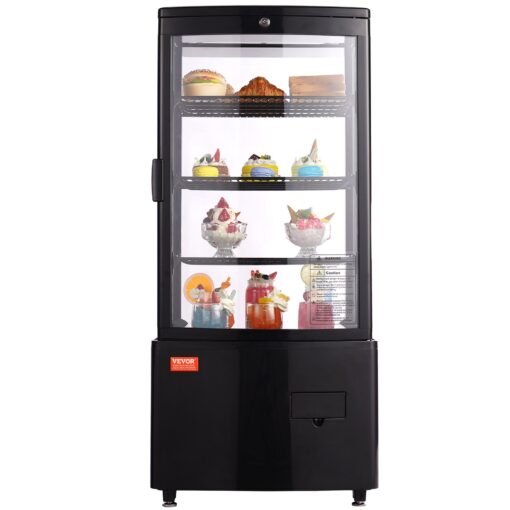 VEVOR 85L3 cuft 3 Tier Refrigerated Display Case with LED Lighting and Digital Control