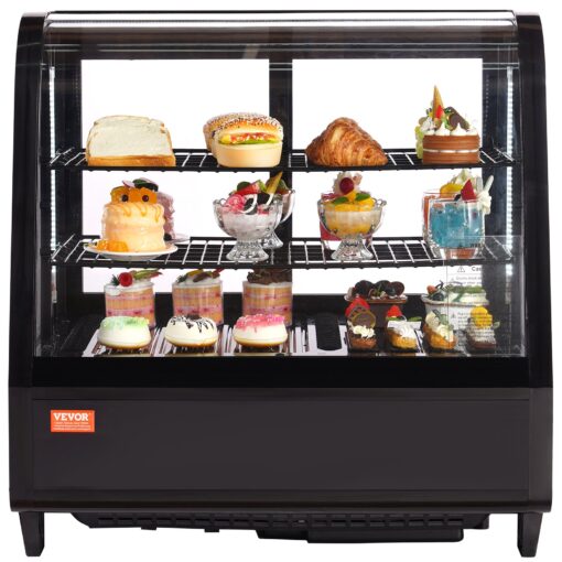 VEVOR 100L35 cuft Bakery Display Fridge with LED Lights and 2 Shelves