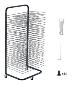 VEVOR Art Drying Rack with 25 Removable Shelves and Wheels