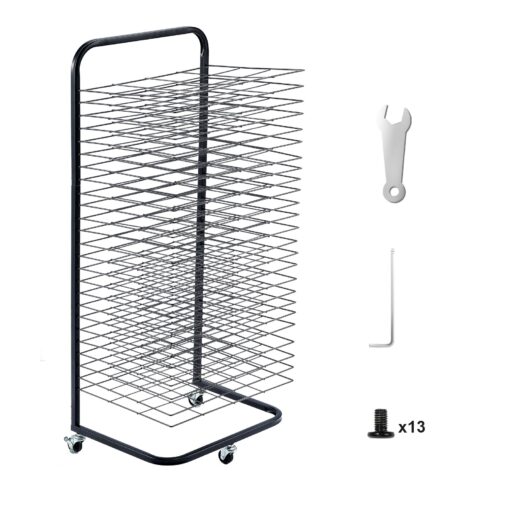 VEVOR Art Drying Rack with 25 Removable Shelves and Wheels