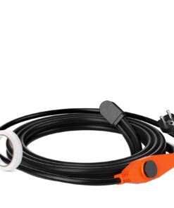 VEVOR 2m (6.56ft) Pipe Heating Cable 23W/m with Built-in Thermostat for Freeze Protection