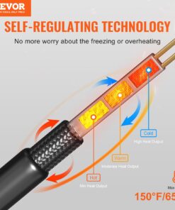 16W/m (52,5W/ft) siltumizolācijas lente jumtiem un notekcaurulēm