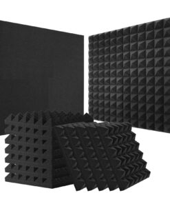 VEVOR Acoustic Foam Panels 24 Pack 30kg/m³ High-Density 30.5 x 30.5 x 5 cm for Studio and Ceiling Soundproofing