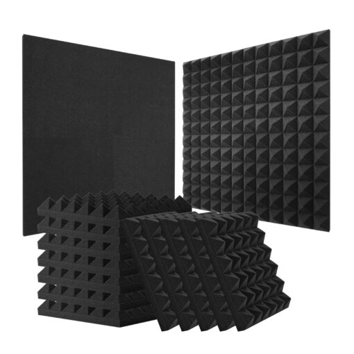 VEVOR Acoustic Foam Panels 24 Pack 30kgm³ High Density 305 x 305 x 5 cm for Studio and Ceiling Soundproofing