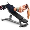 VEVOR Adjustable Weight Bench with 5 Level Height and 4 Level Footrest