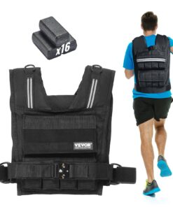 VEVOR Adjustable Weighted Vest with 16 Iron Blocks (16 kg / 35 lb) for Men and Women - Ideal for Running