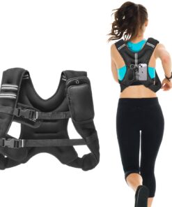 VEVOR Adjustable 5.4 kg (12 lb) Weighted Vest with Dual Storage Pockets for Men and Women