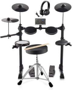 VEVOR Electric Drum Kit with 4 Drums (6.5 inch/165.1 mm) & 3 Cymbals (10 inch/254 mm)