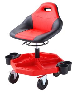 VEVOR Adjustable Rolling Garage Stool with Tool Tray