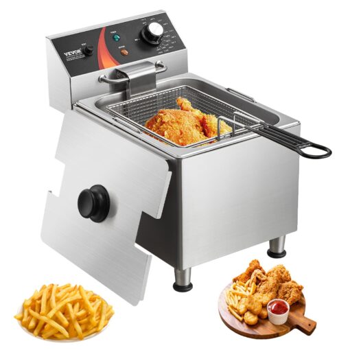 VEVOR 3100W Commercial Stainless Steel Electric Deep Fryer with Temperature Control