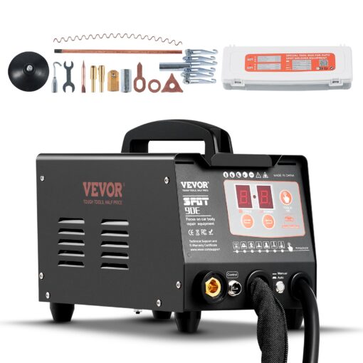 VEVOR 3KW Dual Gun Spot Welder Dent Repair Kit with 7 Welding Modes for Steel Car Panels Professional Grade