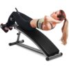 VEVOR Adjustable Weight Bench with 5 Height Settings and 4 Footrest Positions for Home Gym   Supports up to 600 lbs 272 kg