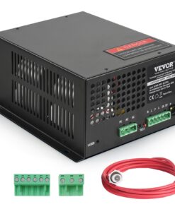 VEVOR 60W CO2 Laser Power Supply with Cooling Fan for Engravers and Cutters - Compatible with Various Brands