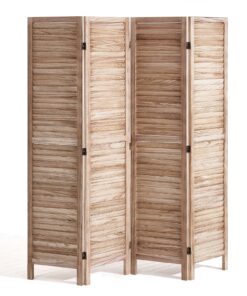VEVOR 162 cm (64 inch) Wooden Room Divider with 4 European-Style Panels for Privacy and Decoration