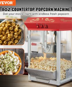 Countertop Popcorn Maker Producing 48 Cups (Approximately 11.35L) - Red