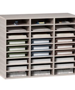 VEVOR Wood Literature Organizer with 27 Slots for A4 Papers