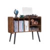 VEVOR Wooden Record Player Stand with Adjustable Shelves