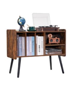 VEVOR Wooden Record Player Stand with Adjustable Shelves