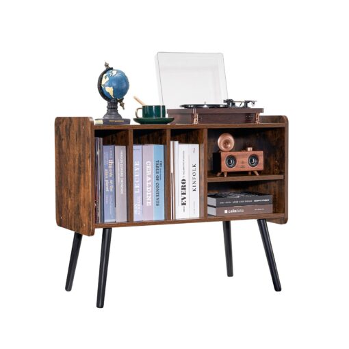 VEVOR Wooden Record Player Stand with Adjustable Shelves