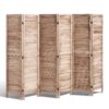 VEVOR 241 cm 95 collu Eiropas stila rustikāla koka istabas sadalītājs ar 6 paneļiem, pārnēsājams privātuma aizslietnis