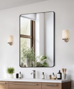 VEVOR Square Wall Mounted Mirror with Epoxy Coating and 76 x 102 cm (30 x 40 in) Aluminium Alloy Frame