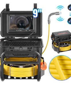 VEVOR 70m/230ft Self-Leveling Sewer Inspection Camera with 512Hz Transmitter and 9-Inch 1080P Screen