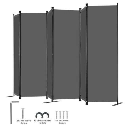 VEVOR 6 Panel Fabric Room Divider Privacy Screen