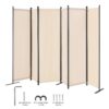 VEVOR 6 paneļu auduma telpas sadalītājs privātuma nodrošināšanai