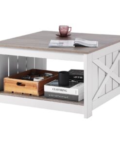 VEVOR Farmhouse Coffee Table with Open Storage