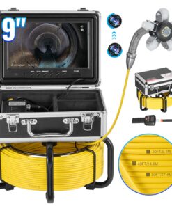 VEVOR 165ft/50m Self-Leveling Sewer Inspection Camera with 9-inch Screen and 512Hz Locator