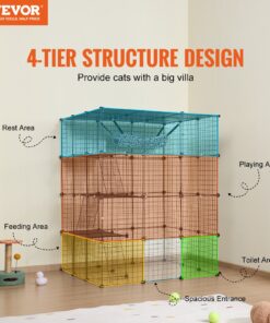 104 x 36 x 140 cm (41 x 14 x 55 collas) Kaķu sprosts